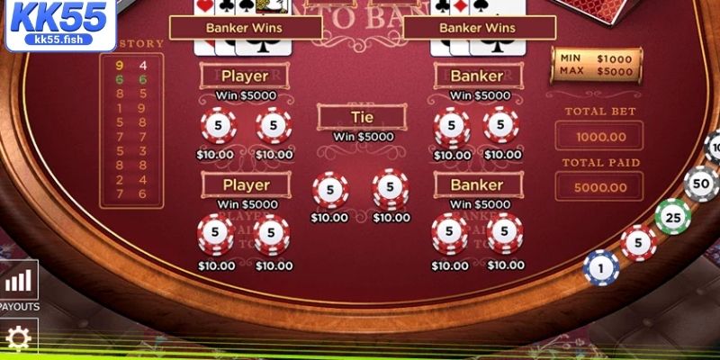 Baccarat online - Mẹo chơi cho tân thủ tại KK55